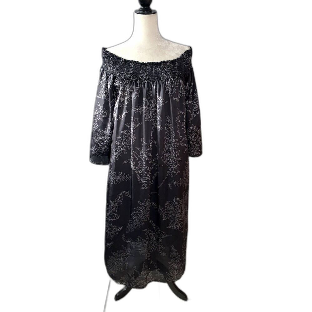 NWT Ari South Off the Shoulder Midi Dress Hawaiian Medium Palaa